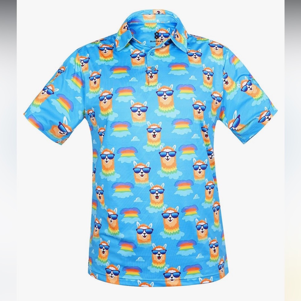 New - SUNTASY Mens Dry Fit Performance Polo - UPF 50 Sun
Protection size Medium